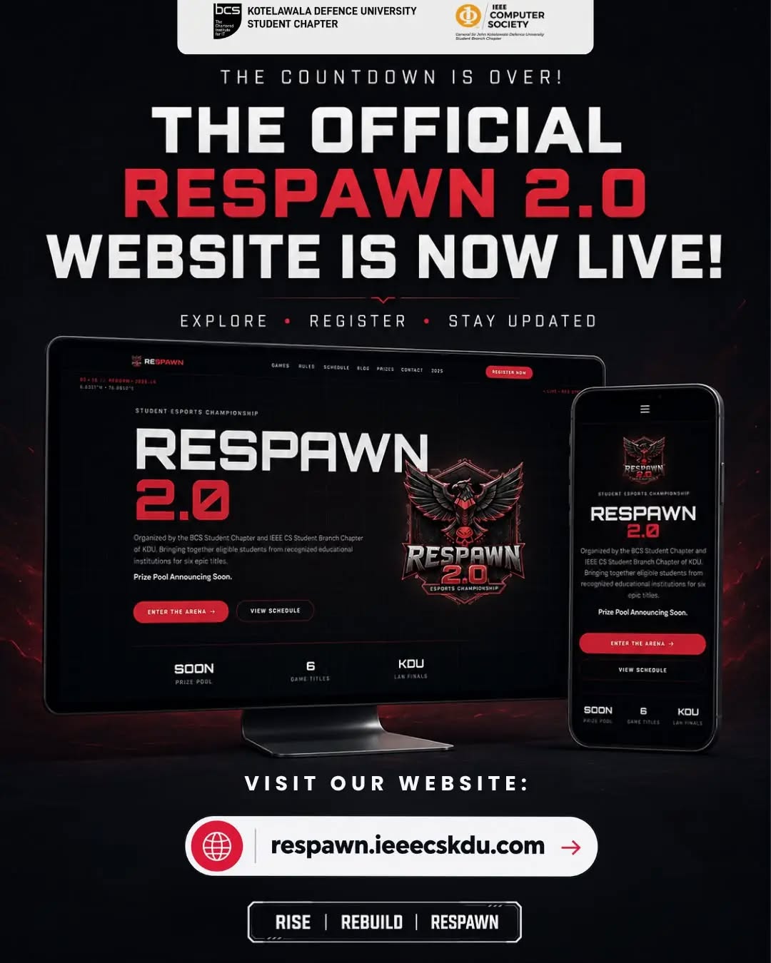 RESPAWN 2.0 website launch campaign artwork