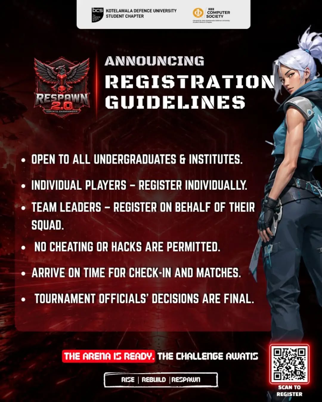 RESPAWN 2.0 registration guidelines campaign artwork