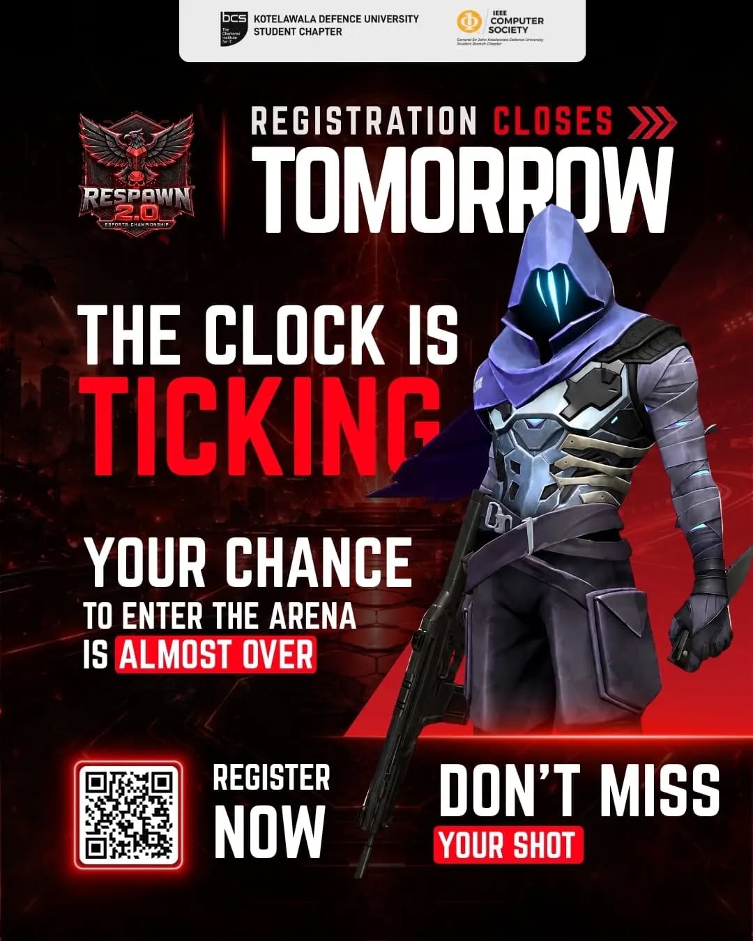 RESPAWN 2.0 registration closes tomorrow campaign artwork